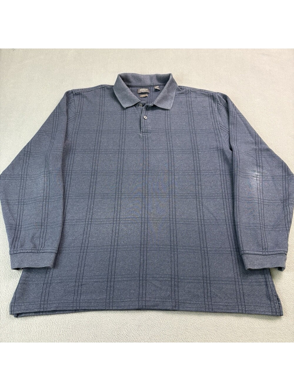 Vintage Arrow Polo Rugby Style Long Sleeve Pullover Size XL Gray